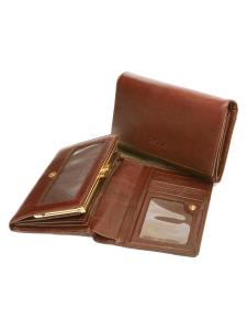 Аккуратный коричневый женский кошелек Pola из натуральной кожи