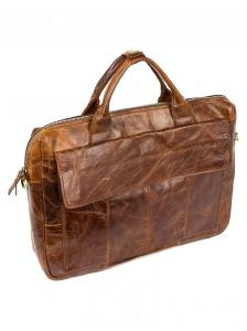 Стильная кожаная сумка Pola коричневого цвета