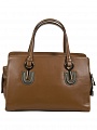 Элегантная кожаная сумка Alessandro Birutti 007 10-729 коричневого цвета